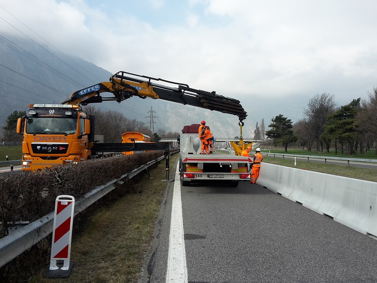 Les travaux sur l’autoroute A9 vont reprendre en Valais